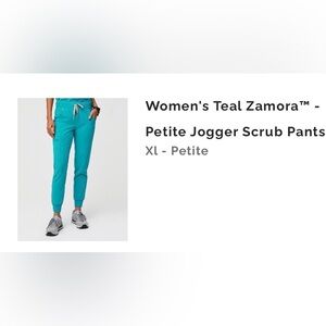 Teal Zamora Jogger scrub Pants with Drawstring